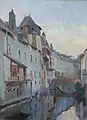 Rivière dans une ville ancienne