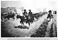 Photographie de la peinture The Old Santa Fe Trail par Frederic Remington.