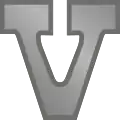 Insigne "V" d'argent pour la deuxième récompense