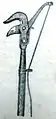 Tête d'échenilloir ancien.