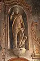 La statue de saint Roch, sur la droite du chœur