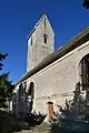 L’église Saint-Aubin. Vue sud.