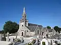 L'église Saint-Méen et le cimetière l'entourant.