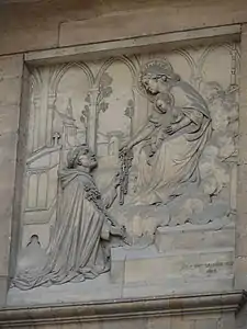 La Vierge remettant le Rosaire à saint Dominique.