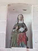 Ste Anne en bois peint du XVIe&nbsp;siècle.