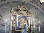 Retable de Notre-Dame du Mont-Carmel. Au sommet est représenté Dieu le Père.