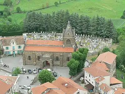 Vue aérienne sur la façade sud.