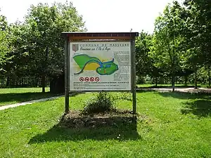 Panneau informatif.