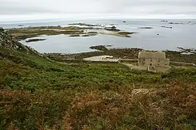 L'île Plate vue de l'île aux Moines.