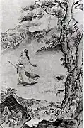 Tao Yuanming jouissant des chrysanthèmes