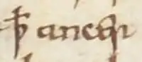 Le vieil anglais ‹ ꝥ ancer › (þæt ancer) dans le Livre de Verceil.