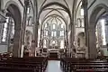 Église de Crédin : vue intérieure partielle.