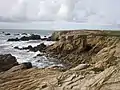 La Côte sauvage entre la pointe du Percho et celle de Beg en Aud.