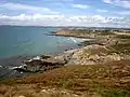 Plomodiern : les falaises entre l'anse de Ty Mark et la pointe de Talagrip, visible au second plan.
