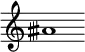 \new Staff = "haut" \with {\remove "Time_signature_engraver"}{
\cadenzaOn
\relative c'' {aisih1}
}