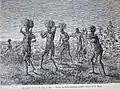 Un convoi de captifs (dessin d'Émile Bayard).