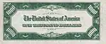 Revers d'un billet de 1000 dollars américains, type 1934