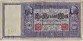 100&nbsp;marks (type 1910, recto).