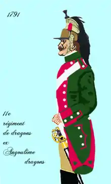 11e régiment de dragons à partir de 1791