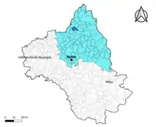 Campouriez dans l'arrondissement de Rodez en 2020.