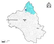 Campouriez dans l'intercommunalité en 2020.