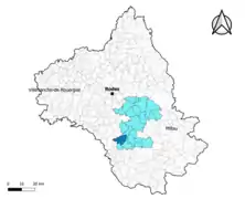 Lestrade-et-Thouels dans le canton de Raspes et Lévezou en 2020.