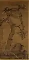 Pin tordu. 1335. Rouleau vertical, encre sur soie, 166.1 × 82.6&nbsp;cm. MET NY.