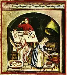 Extrait du Tacuinum Sanitatis, XIVe&nbsp;siècle.