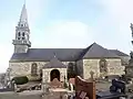 L'église paroissiale Saint-Pierre de Motreff (XVIIe&nbsp;siècle).