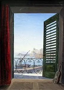 Balcon à Naples, vers 1828-1830, Berlin, Alte Nationalgalerie.