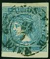 o,6 kr bleu type IIc de 1853, oblitéré WIEN ZEITUNGS-EXPED.