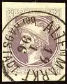 Type III (le plus courant), impression fine, oblitéré en 1896, Land de Salzbourg