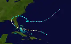 Parcours de l’ouragan