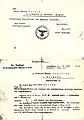 5 juillet 1943, document officiel annonçant le décès de Joseph Péters.