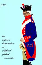 1er régiment de cavalerie à partir de 1791