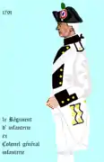 1er&nbsp;régiment d’infanterie de ligne de 1791 à 1792
