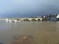 Les inondations du 7 février 2014 à Châteaulin (l'Aulne en crue déborde largement)