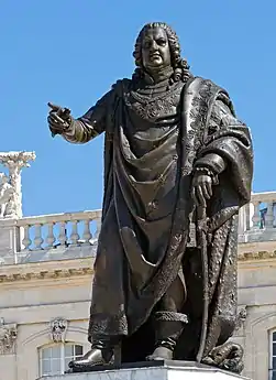 Détail du Monument à Stanislas Leszczynski (1831) par Georges Jacquot.