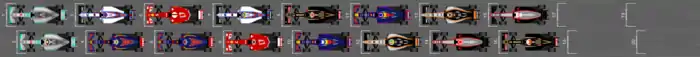 Schéma des résultats de la première séance d'essais libres du Grand Prix d'Australie 2015