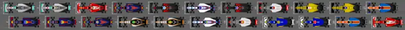 Schéma de la grille de qualification du Grand Prix de Singapour 2016