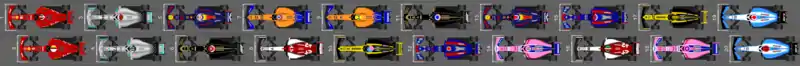 Schéma de la grille de départ du Grand Prix de Bahreïn 2019