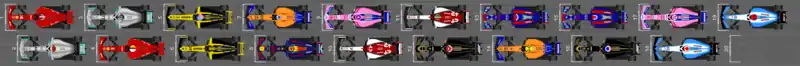 Schéma de la grille de qualification du Grand Prix d'Italie 2019.