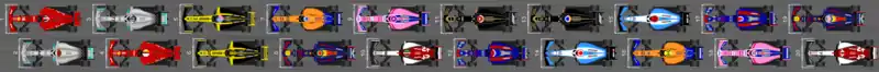 Schéma de la grille de départ du Grand Prix d'Italie 2019.