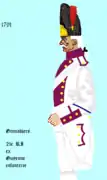 Grenadier du 21e régiment d'infanterie de ligne de 1791 à 1794