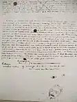 Manuscrit littéraire avec croquis préparatoires.
