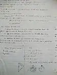 Manuscrit littéraire avec croquis préparatoires.