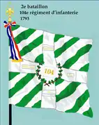 Drapeau du 2e bataillon du 102e régiment d'infanterie de ligne de 1793 à 1804