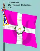 Drapeau du 2e bataillon du 25e régiment d'infanterie de ligne de 1793 à 1804