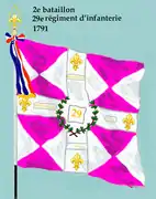 Drapeau du 2e bataillon du 29e régiment d'infanterie de ligne de 1791 à 1793