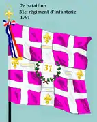 Drapeau du 2e bataillon de 1791 à 1793